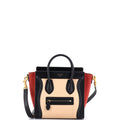 Tricolor Luggage Bag Leather Nano