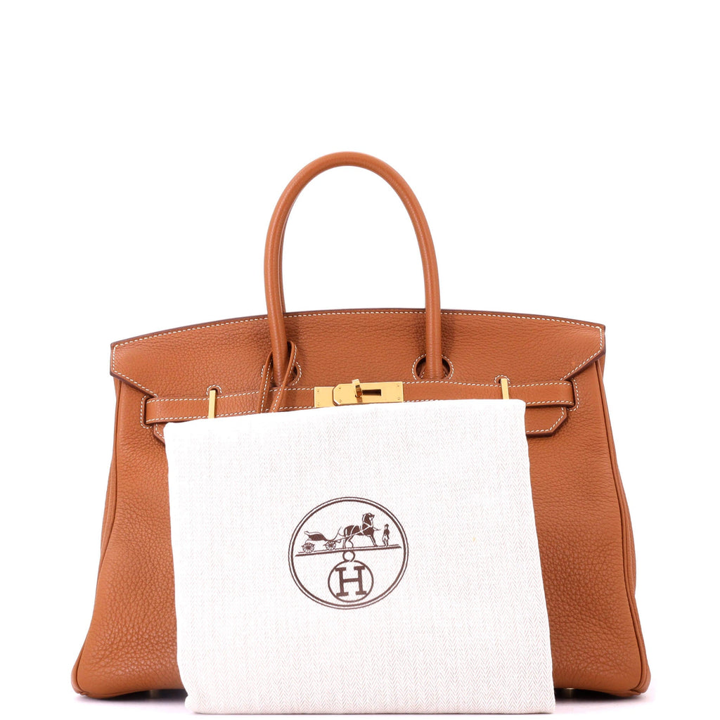 Birkin Handbag Gold Togo with Gold Hardware 35