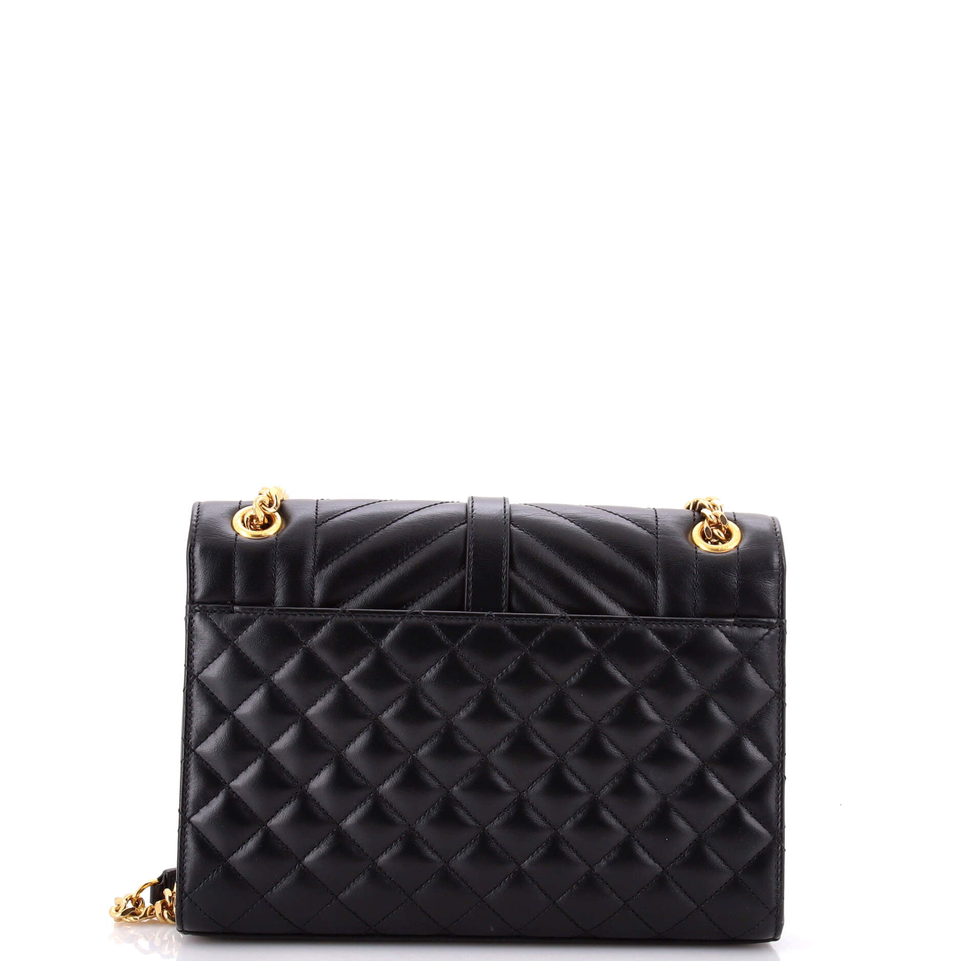 Classic Monogram Envelope Satchel Mixed Matelasse Leather Medium