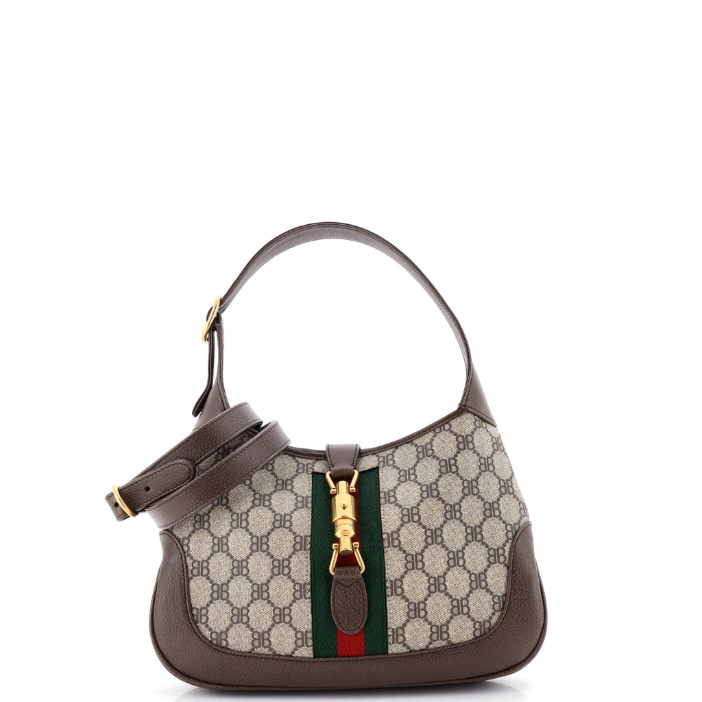 x Gucci The Hacker Project Jackie 1961 Hobo BB Coated Canvas Small