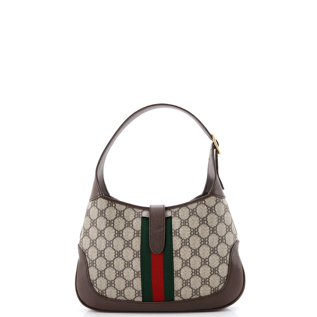x Gucci The Hacker Project Jackie 1961 Hobo BB Coated Canvas Small