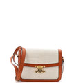 Triomphe Shoulder Bag Canvas with Leather Medium