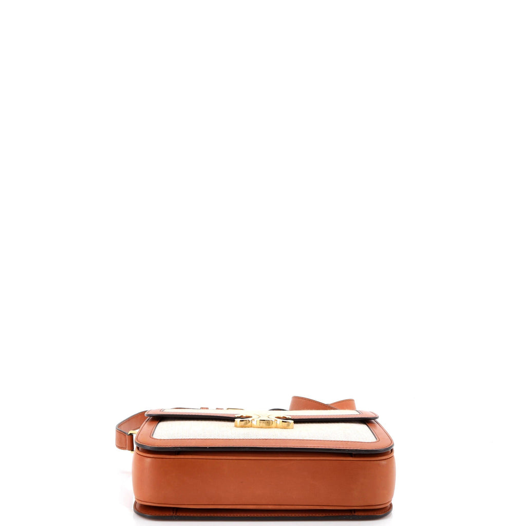 Triomphe Shoulder Bag Canvas with Leather Medium