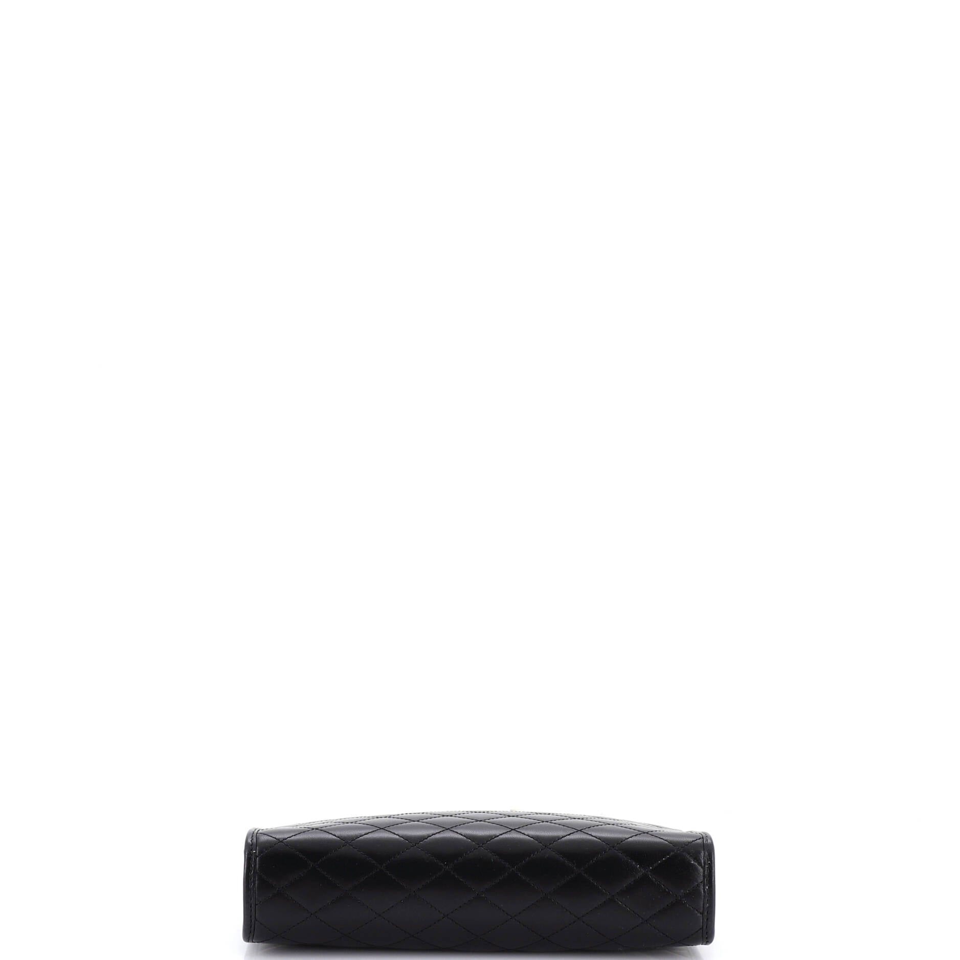 Victoire Chain Clutch Quilted Leather