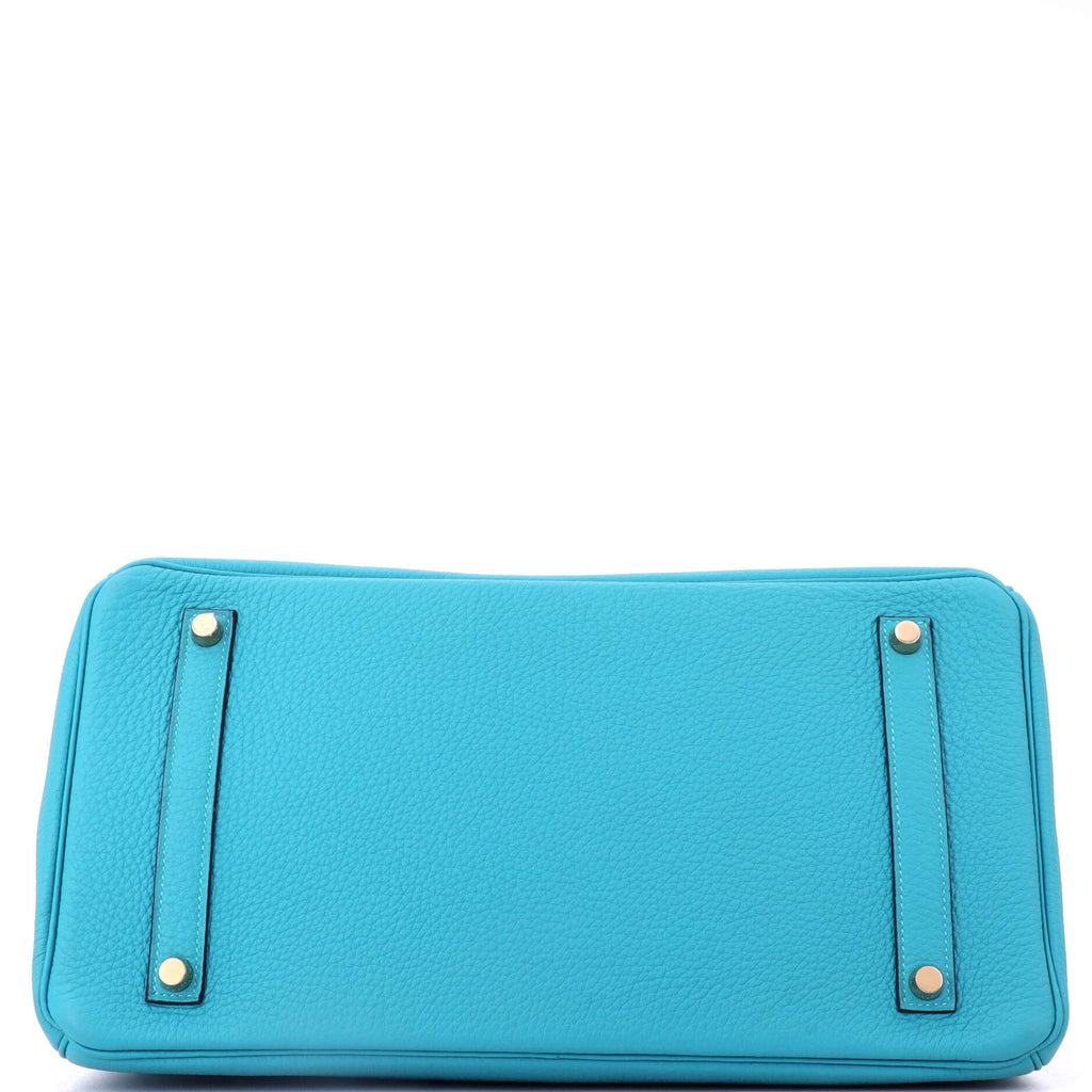 Birkin Handbag Turquoise Togo with Gold Hardware 35
