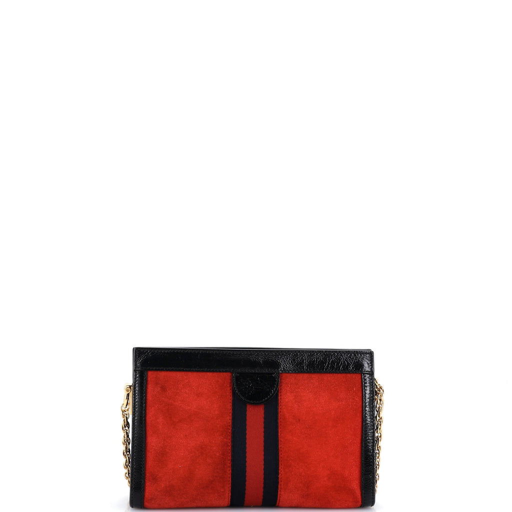 Ophidia Chain Shoulder Bag Suede Small