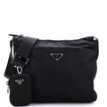 Front Zip Messenger Bag Re-Nylon Medium