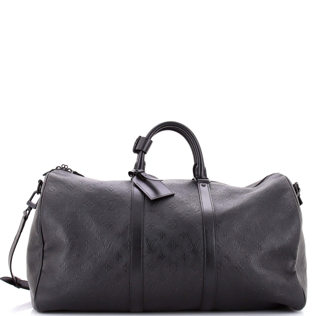 Keepall Bandouliere Bag Monogram Shadow Leather 50