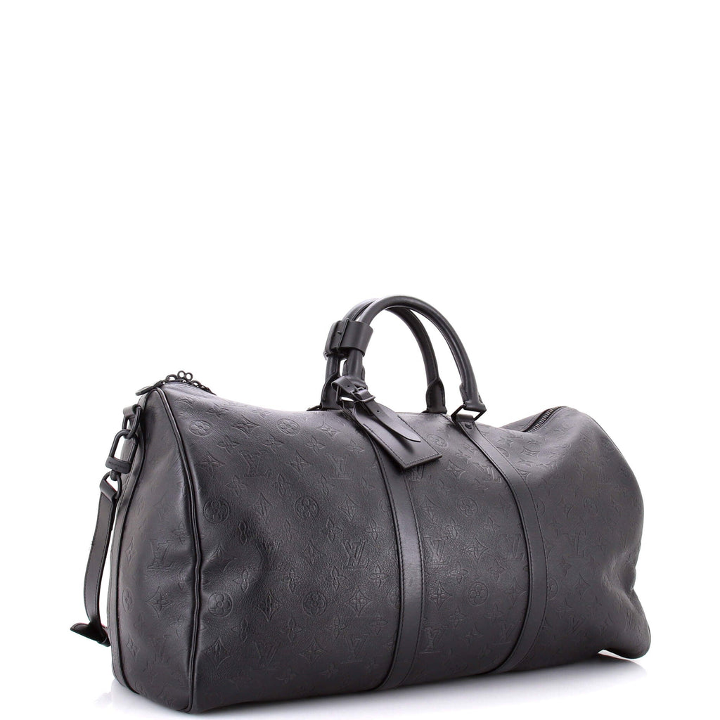 Keepall Bandouliere Bag Monogram Shadow Leather 50
