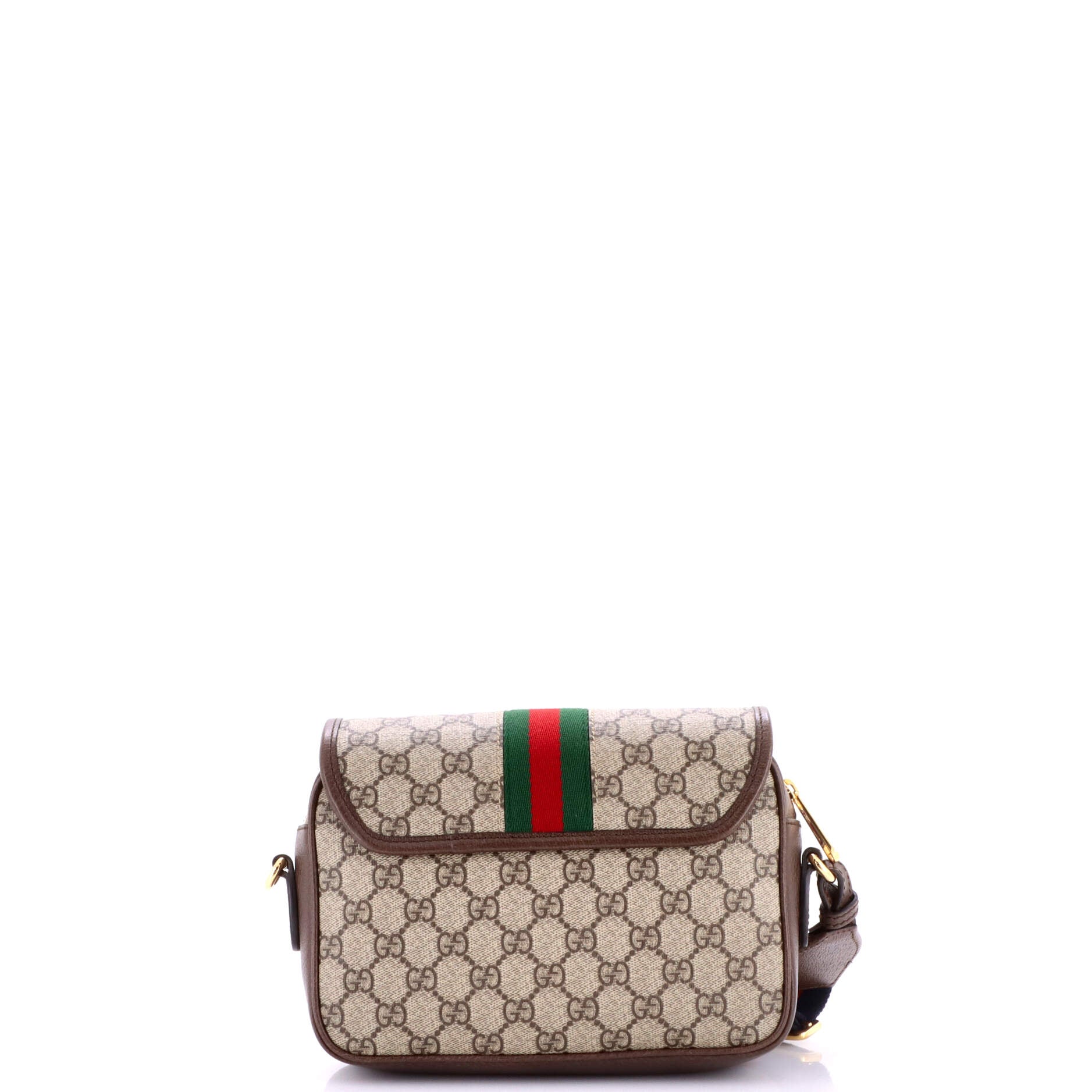Ophidia Flap Shoulder Bag GG Coated Canvas with Leather Small