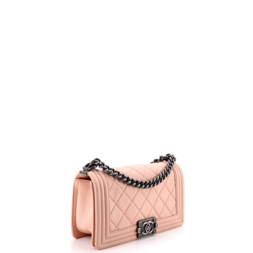 Boy Flap Bag Quilted Lambskin Old Medium