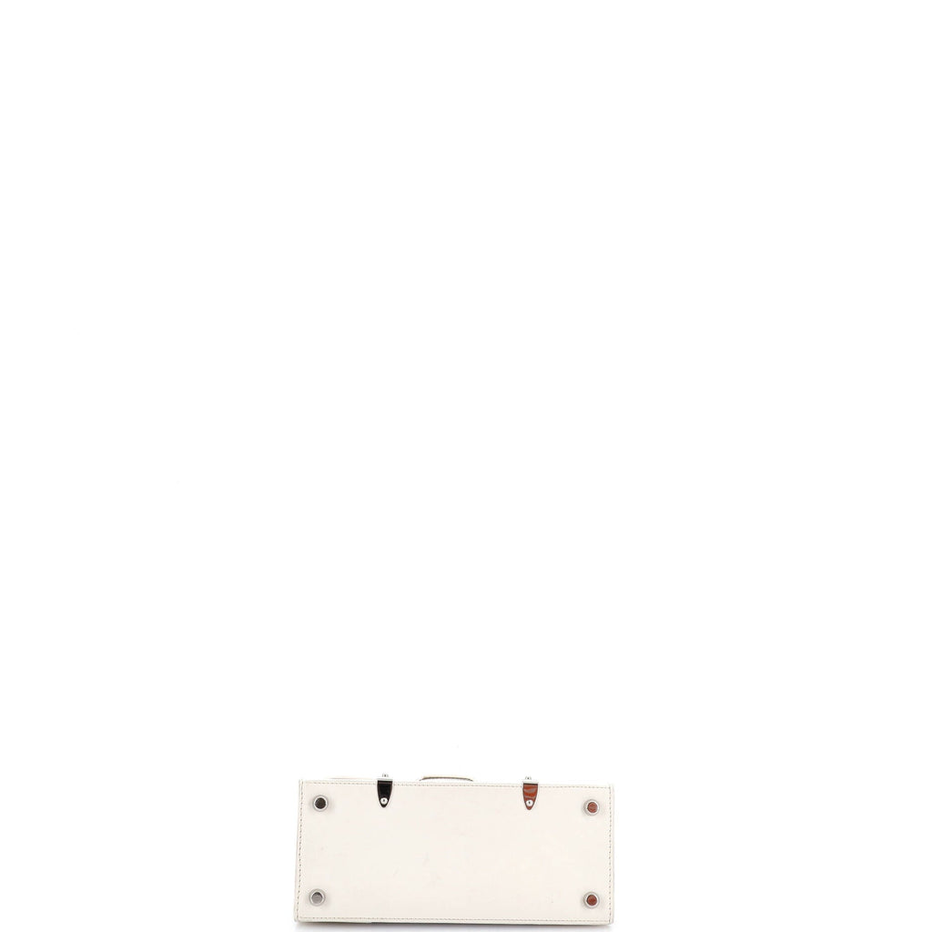 Structured Saigon Top Handle Bag Coated Canvas with Leather Mini