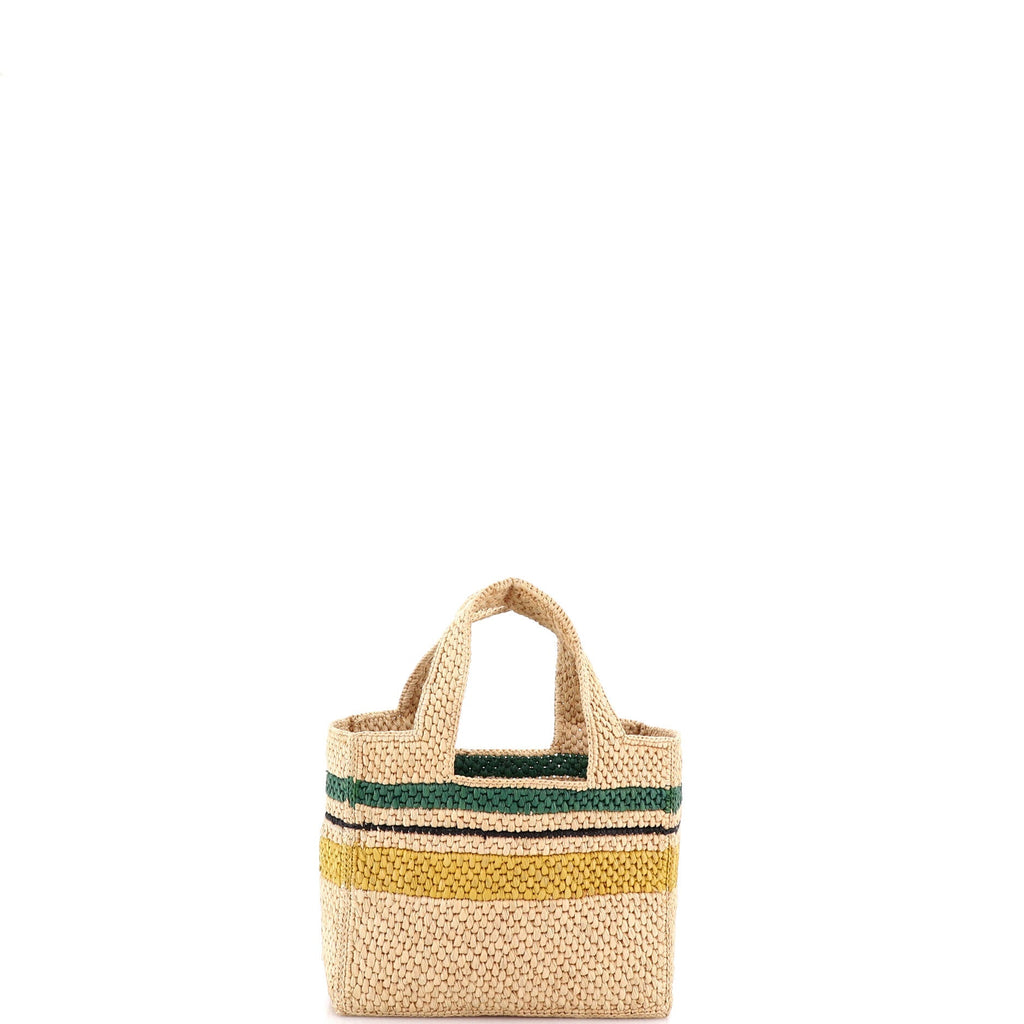 Paula's Ibiza Logo Convertible Tote Raffia Small