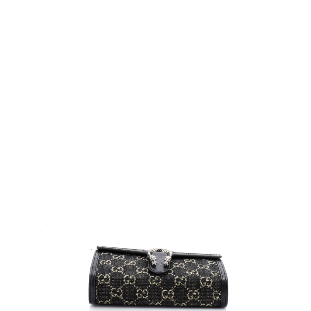Dionysus Chain Wallet GG Denim Small