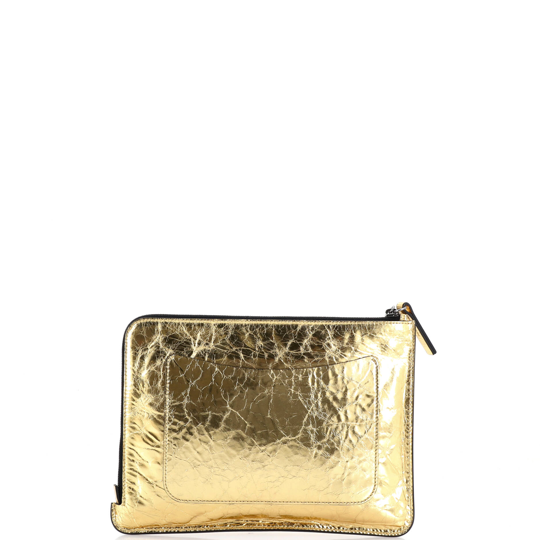 Feminine Pouch Crinkled Leather Medium