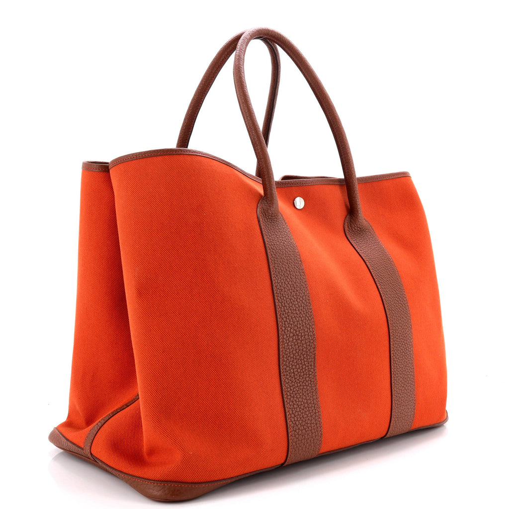 Garden Party Tote Toile and Leather 49