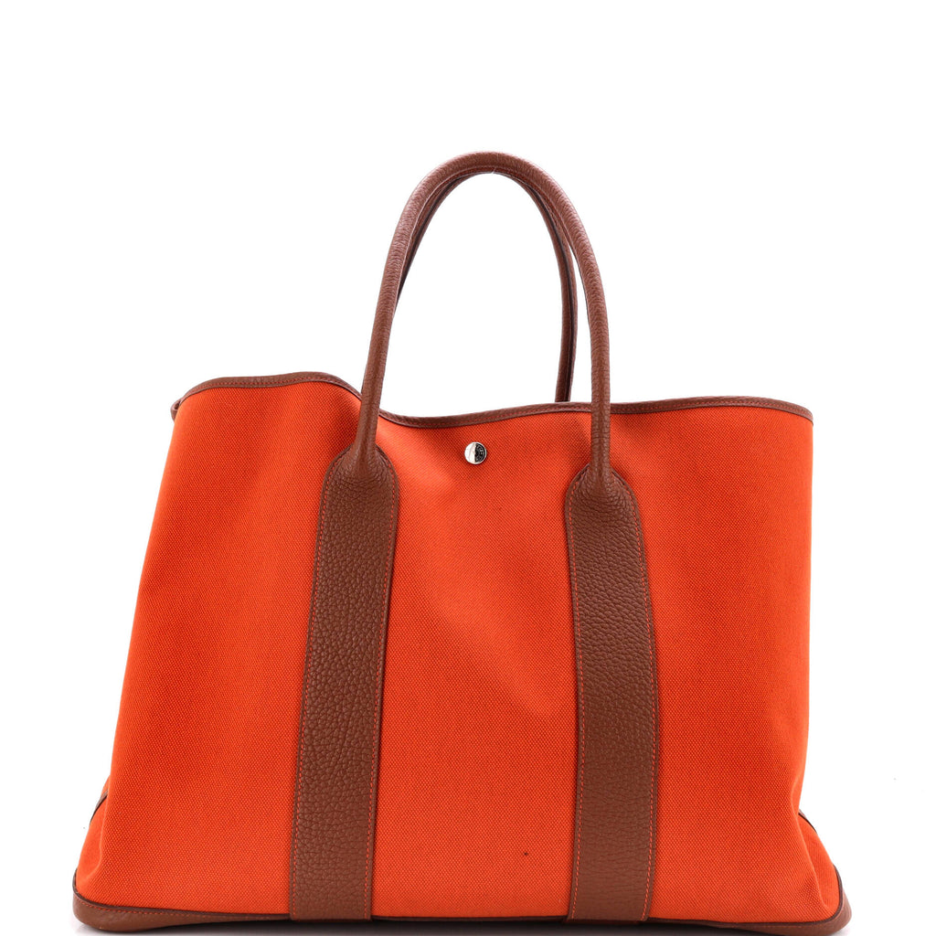 Garden Party Tote Toile and Leather 49