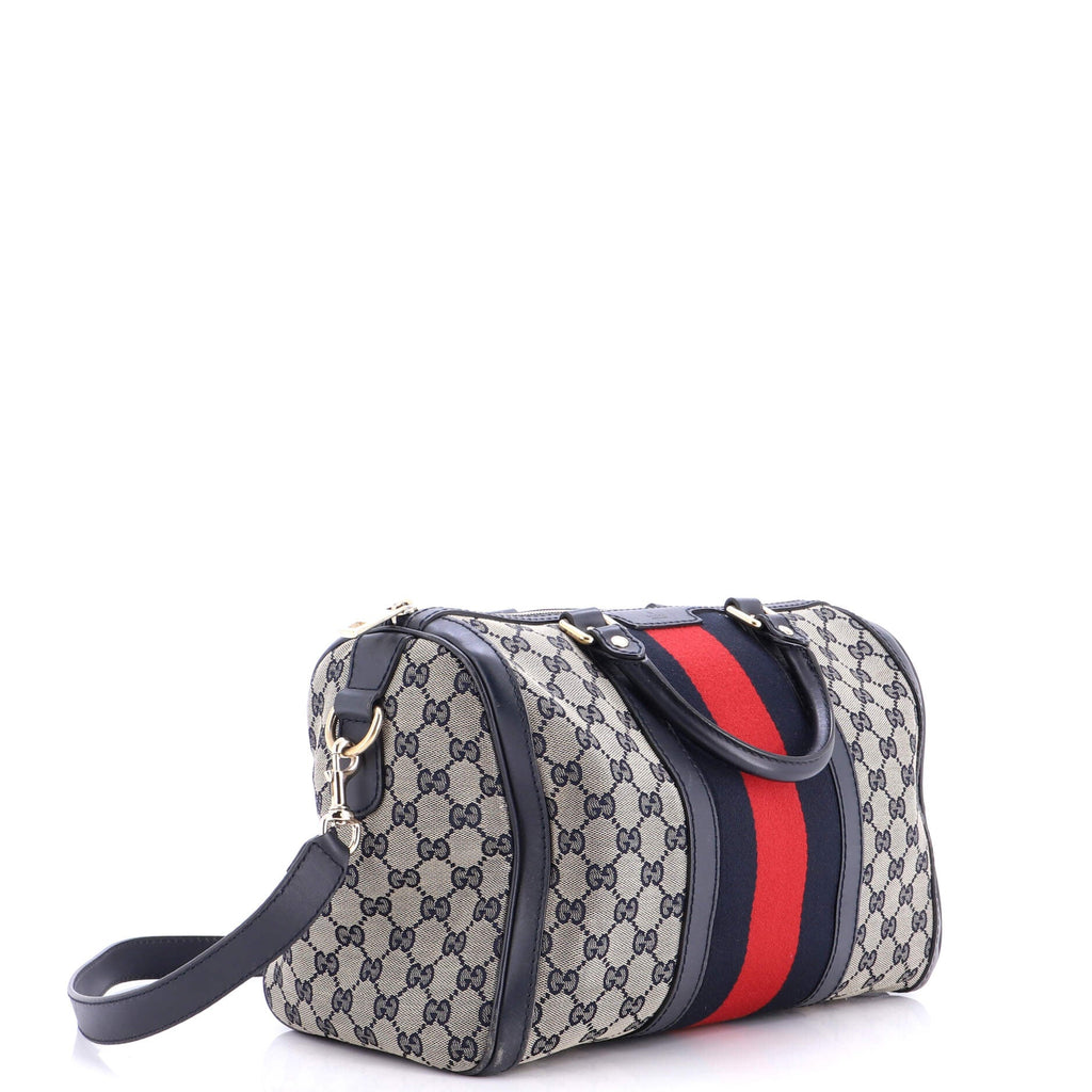 Vintage Web Boston Bag GG Canvas Medium