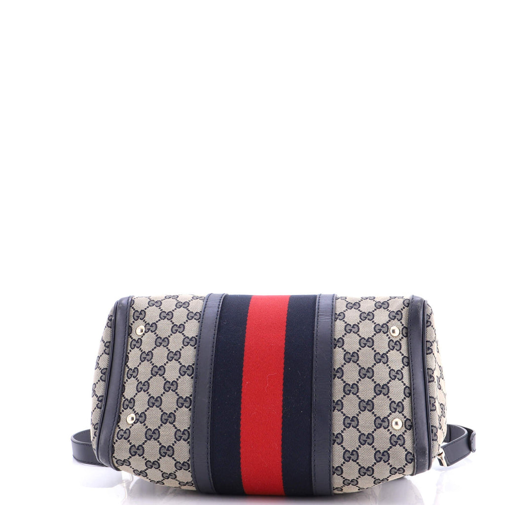 Vintage Web Boston Bag GG Canvas Medium