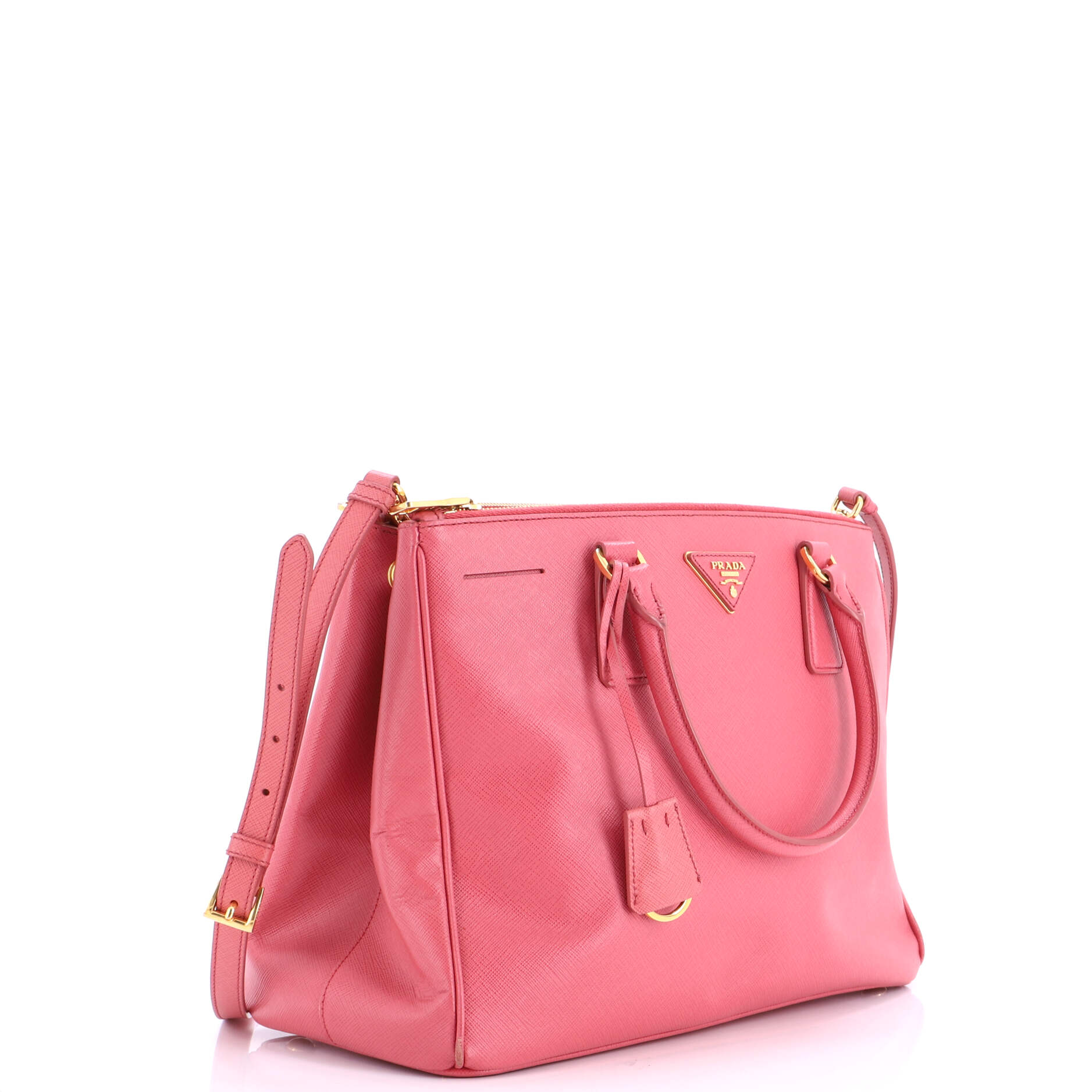 Double Zip Lux Tote Saffiano Leather Medium