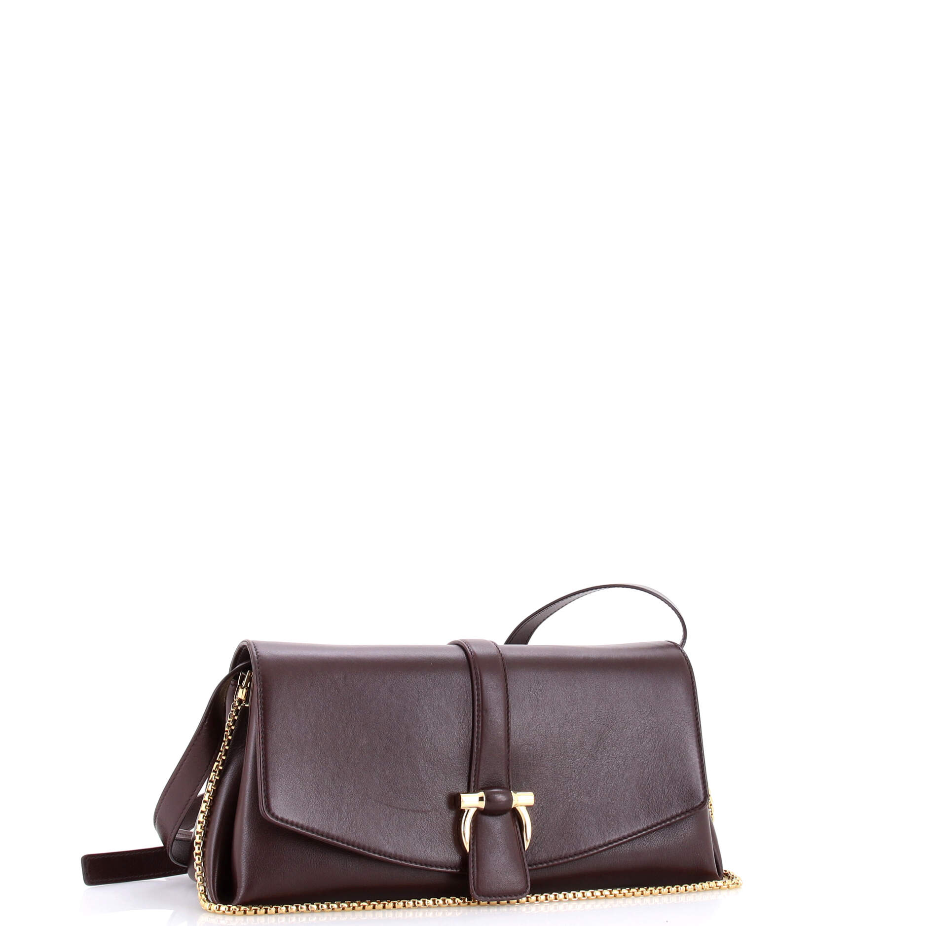 Gancini Flap Crossbody Bag Leather