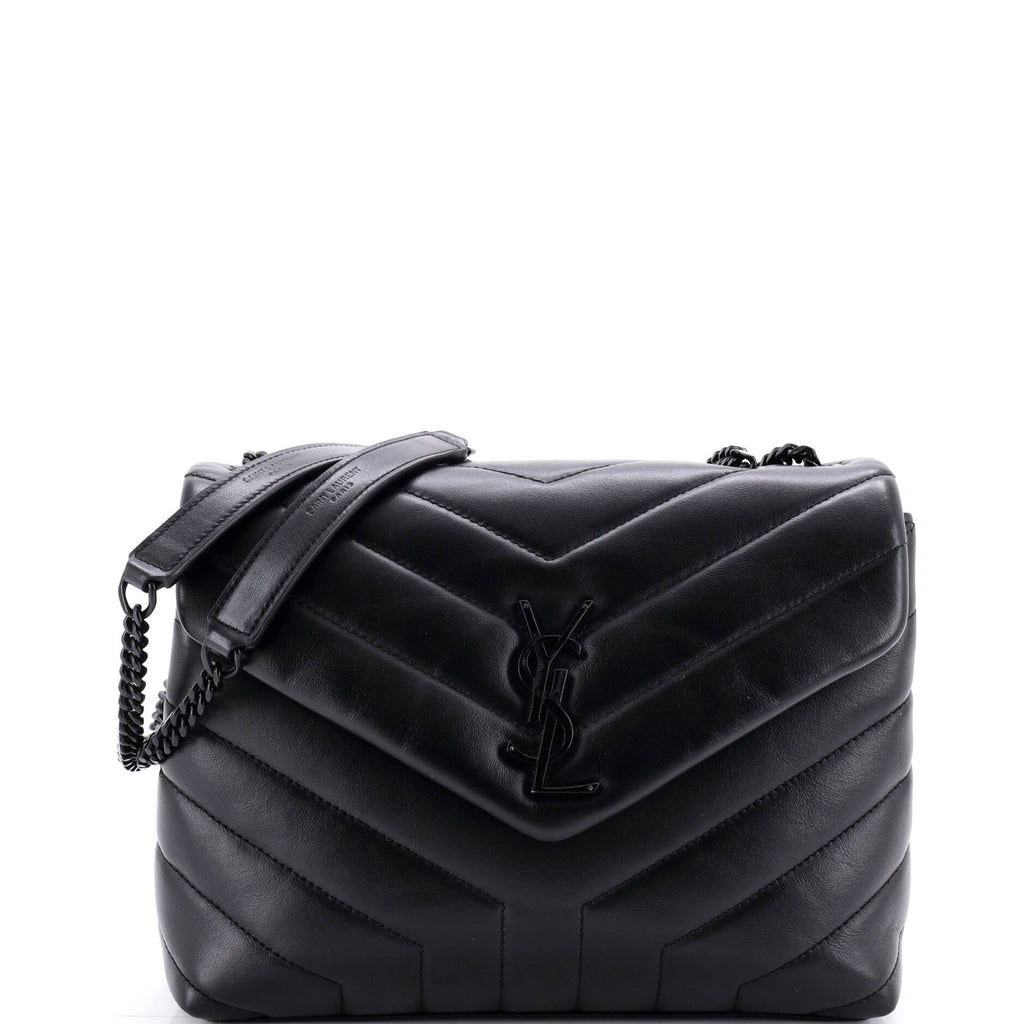 Loulou Shoulder Bag Matelasse Chevron Leather Small