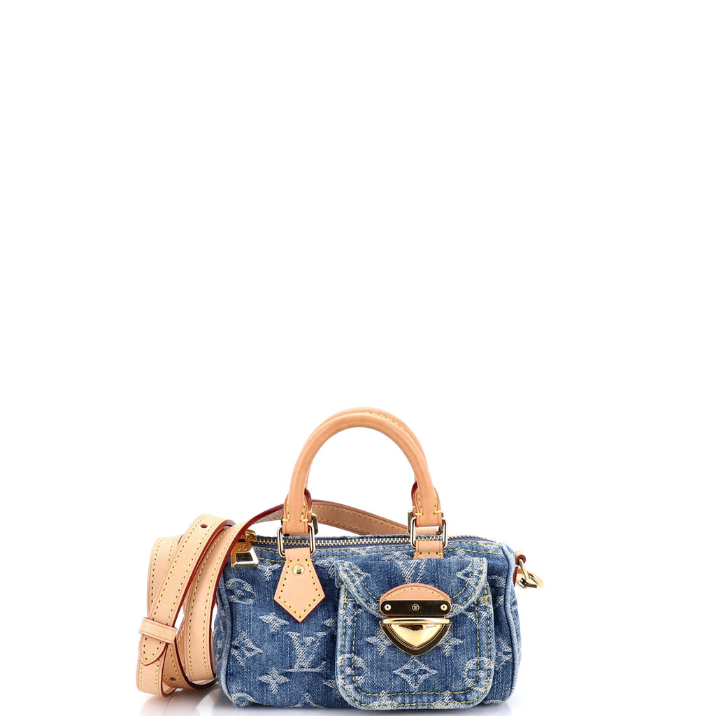 Speedy Bandouliere NM Bag Monogram Denim Nano