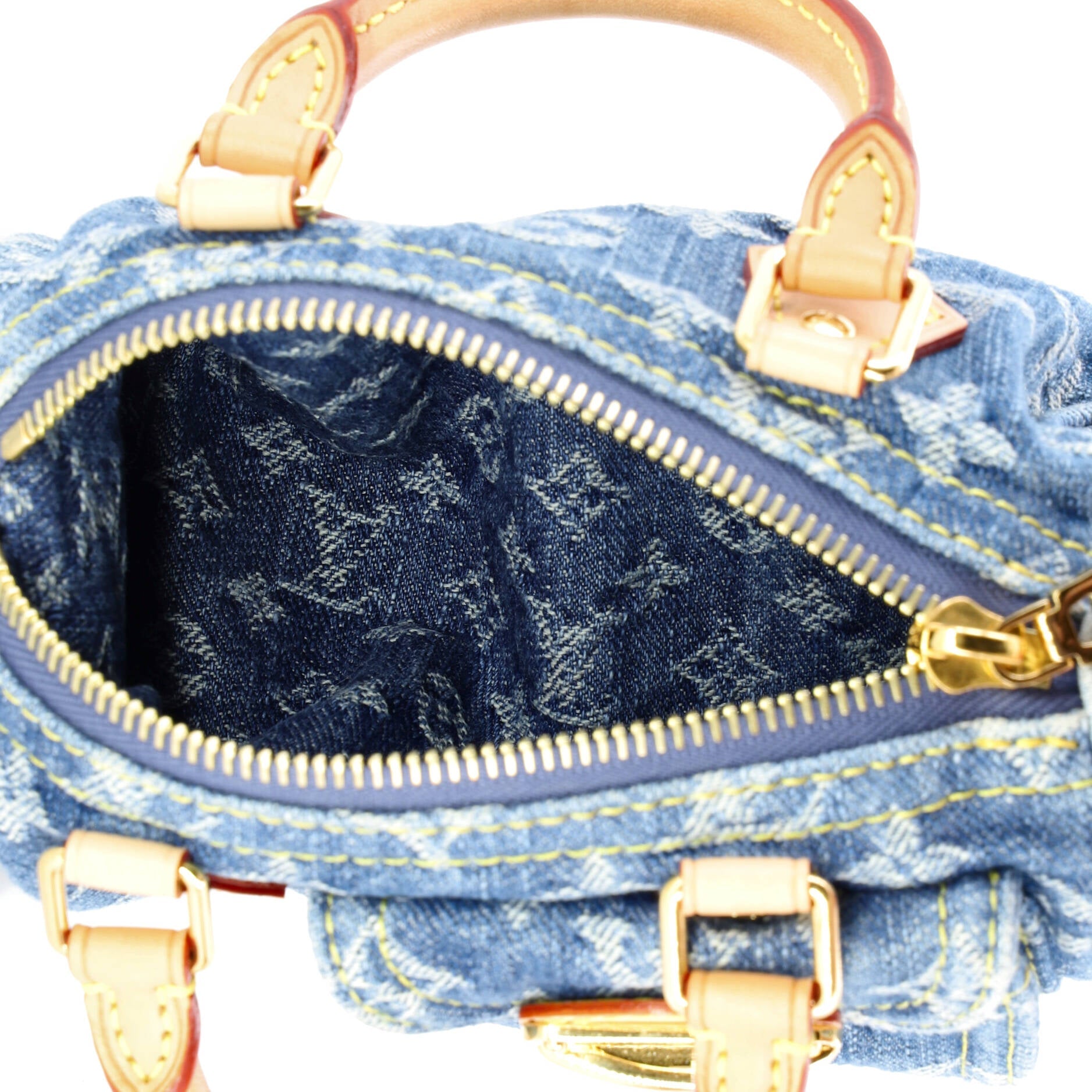 Speedy Bandouliere NM Bag Monogram Denim Nano
