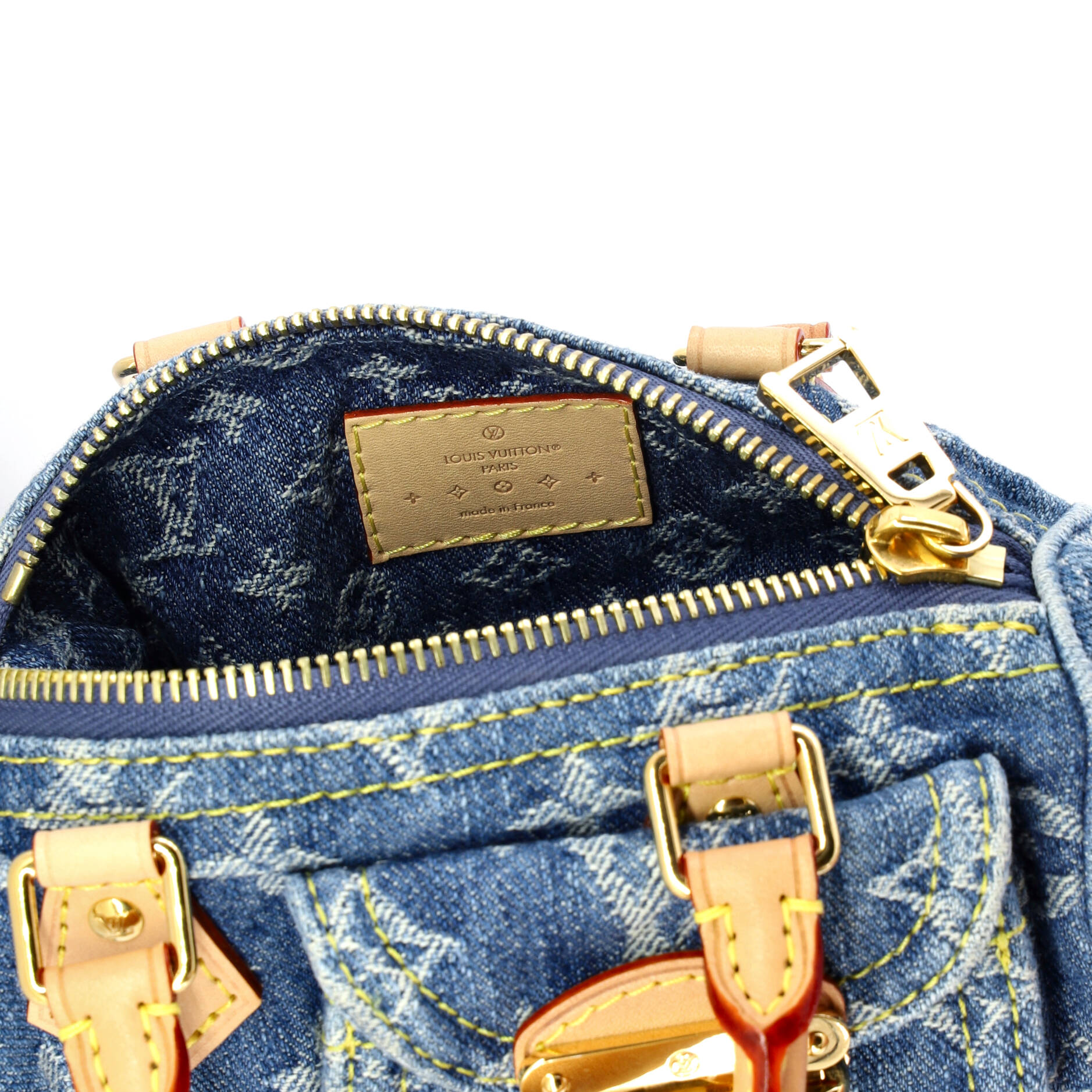 Speedy Bandouliere NM Bag Monogram Denim Nano