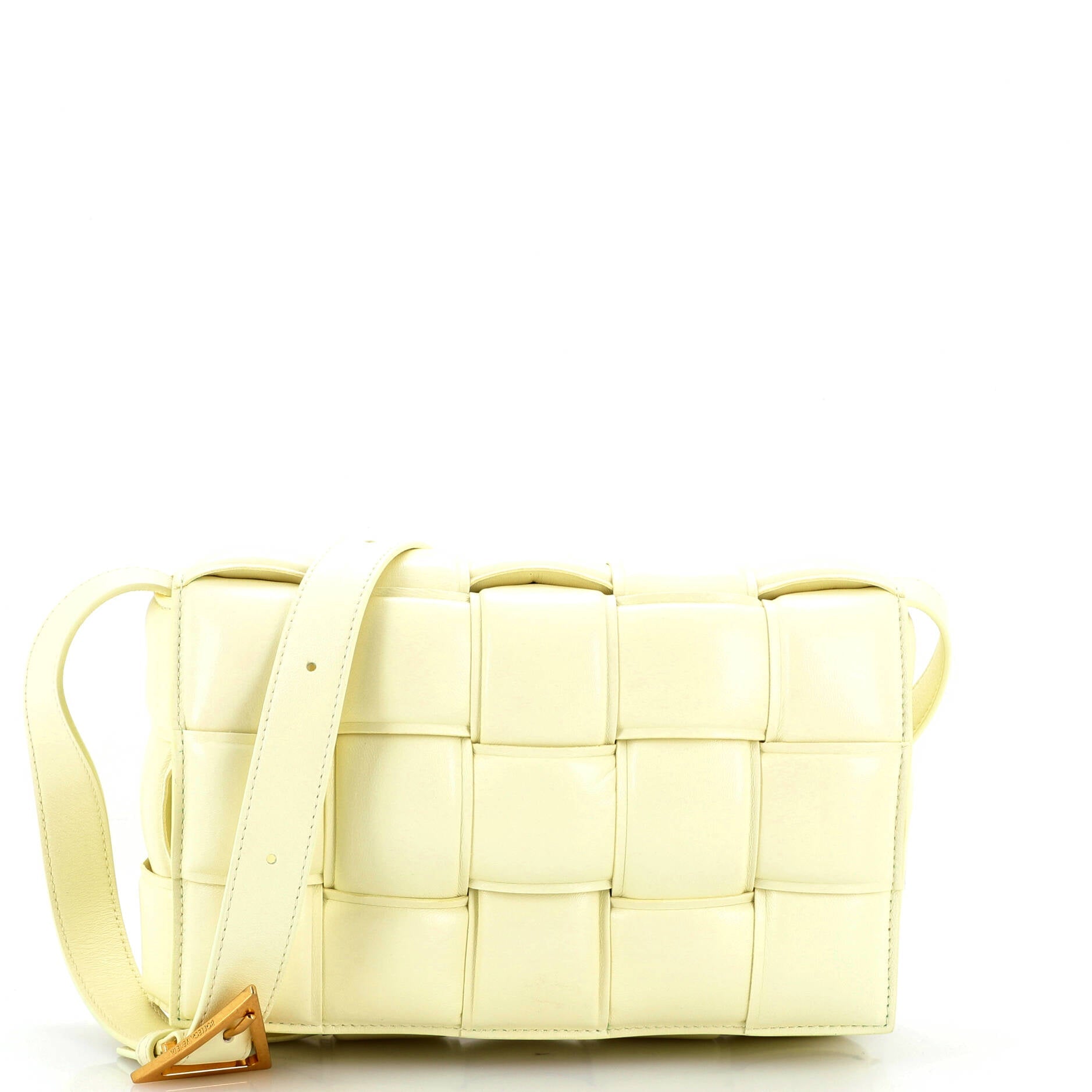 Cassette Chain Crossbody Bag Padded Maxi Intrecciato Leather