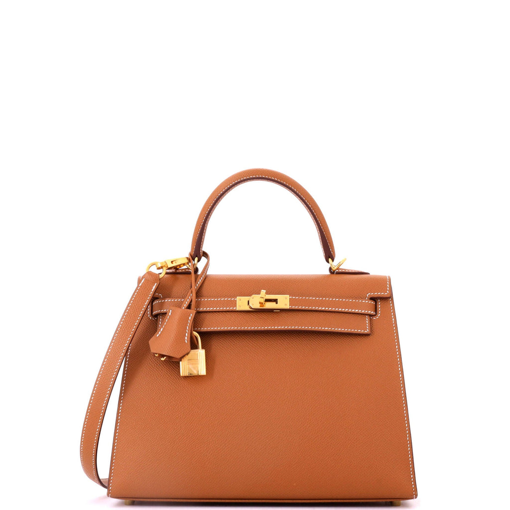 Kelly Handbag Gold Epsom with Gold Hardware 25