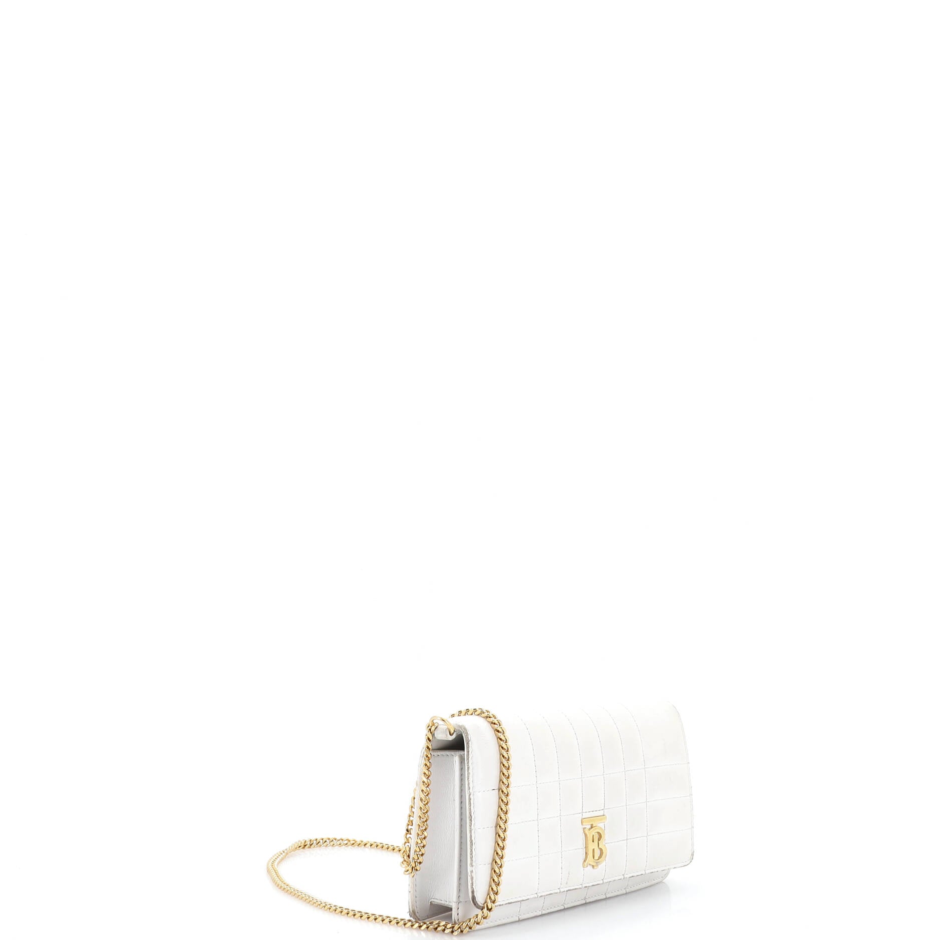 Lola Clutch on Chain Quilted Leather