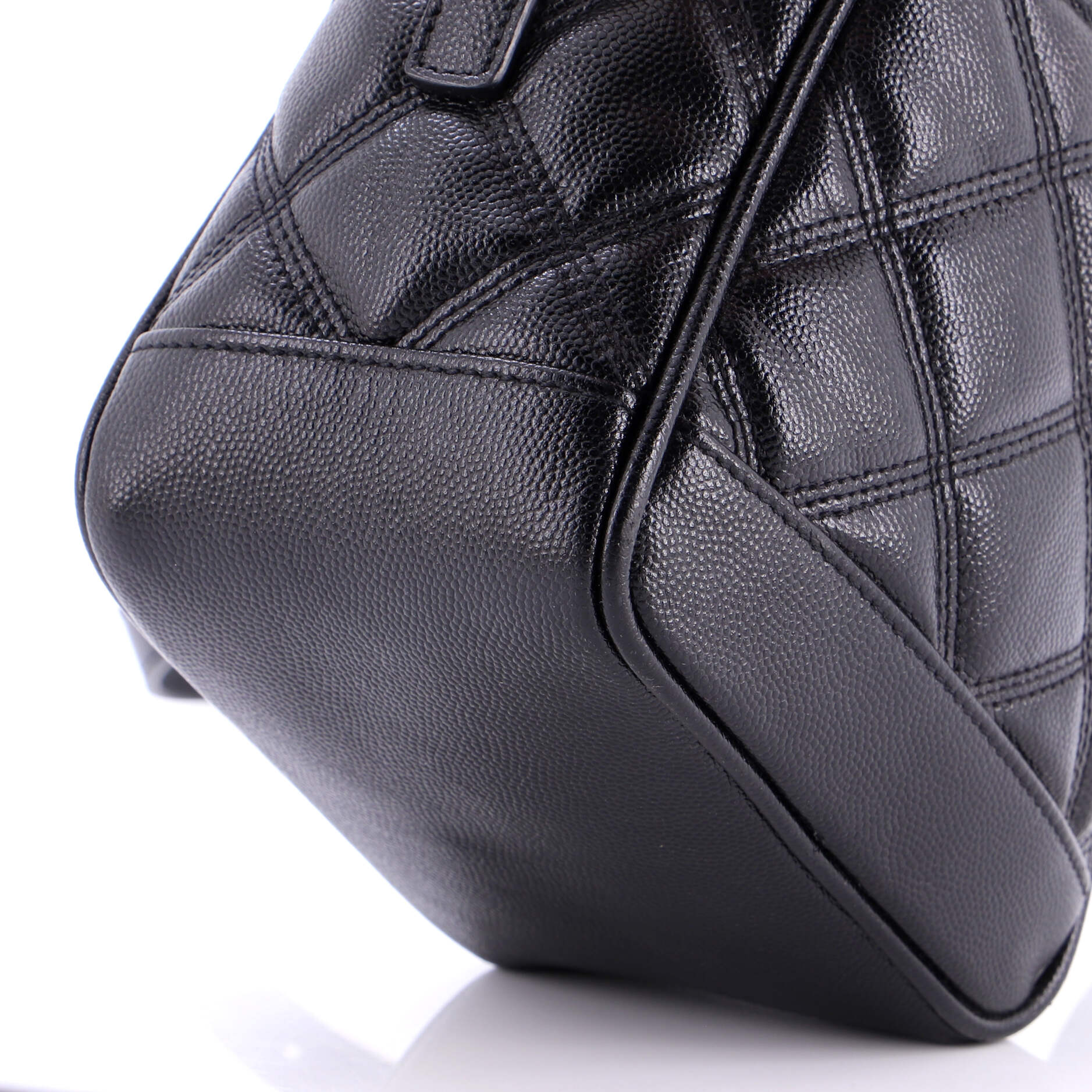 80's Vanity Bag Quilted Leather