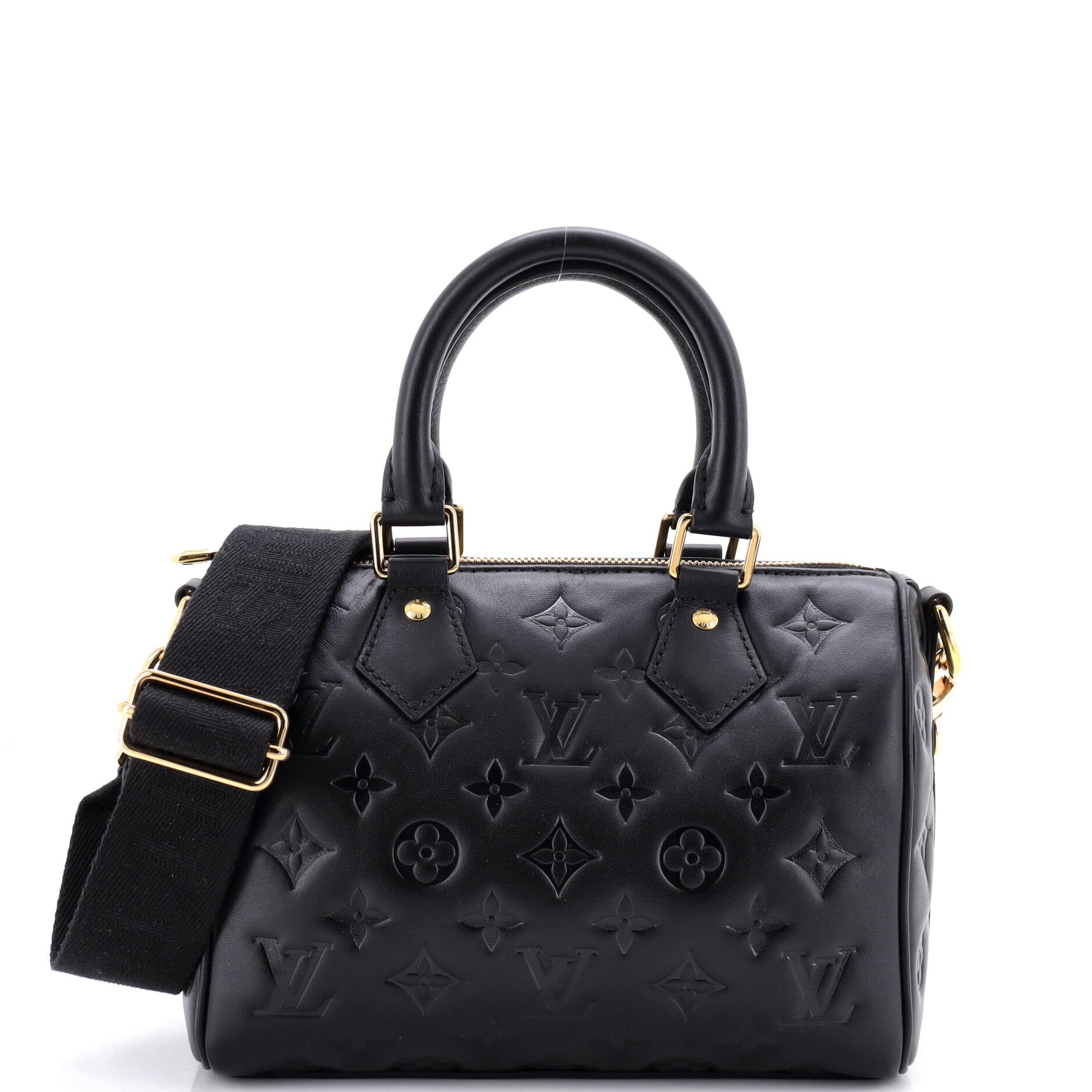 Speedy Bandouliere Bag Monogram Embossed Lambskin 22