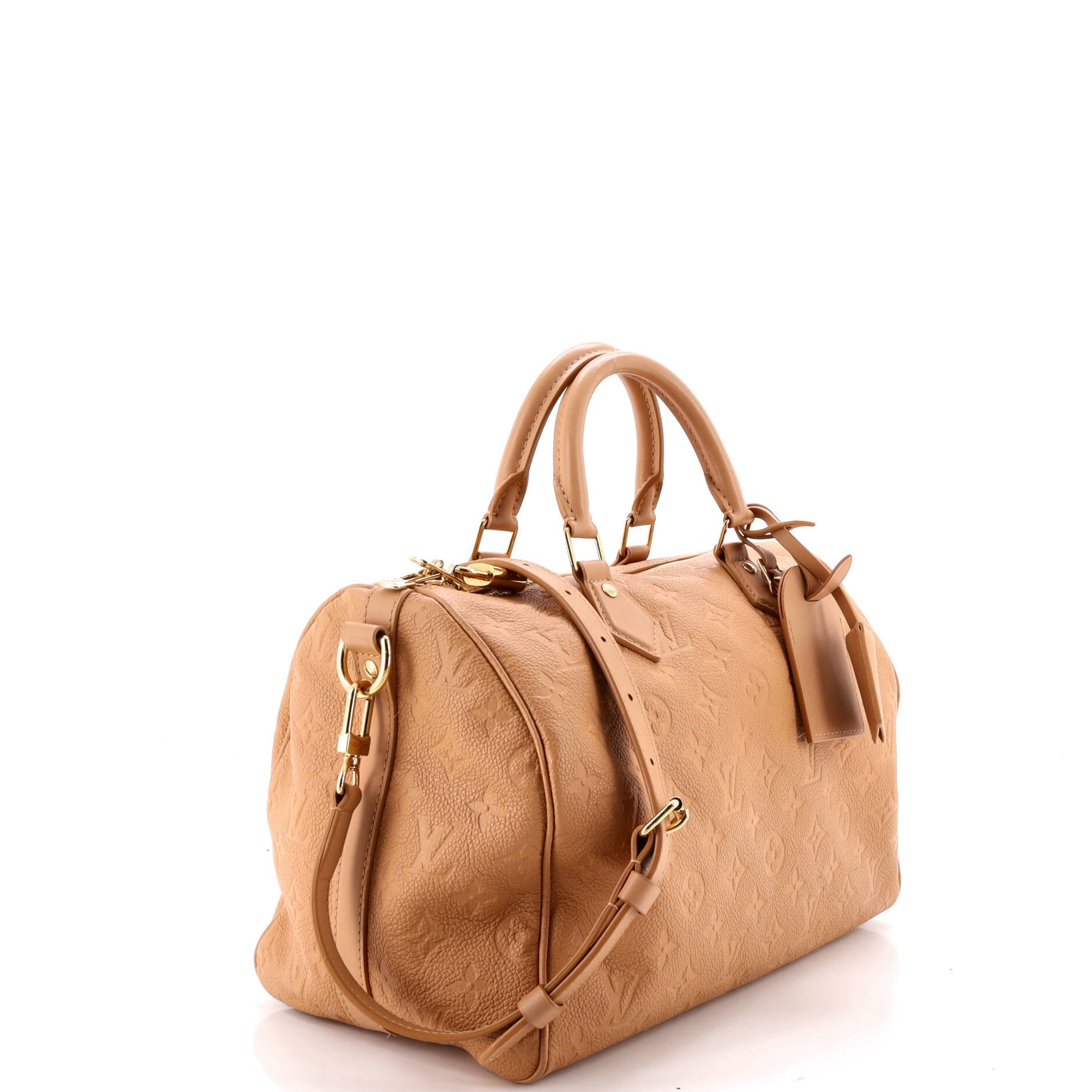 Speedy Soft Bandouliere Bag Monogram Empreinte Leather 30