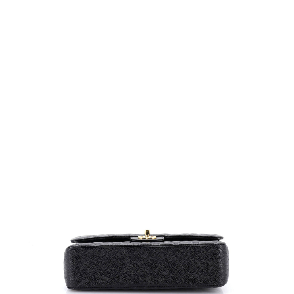 Vintage Classic Double Flap Bag Quilted Caviar Medium