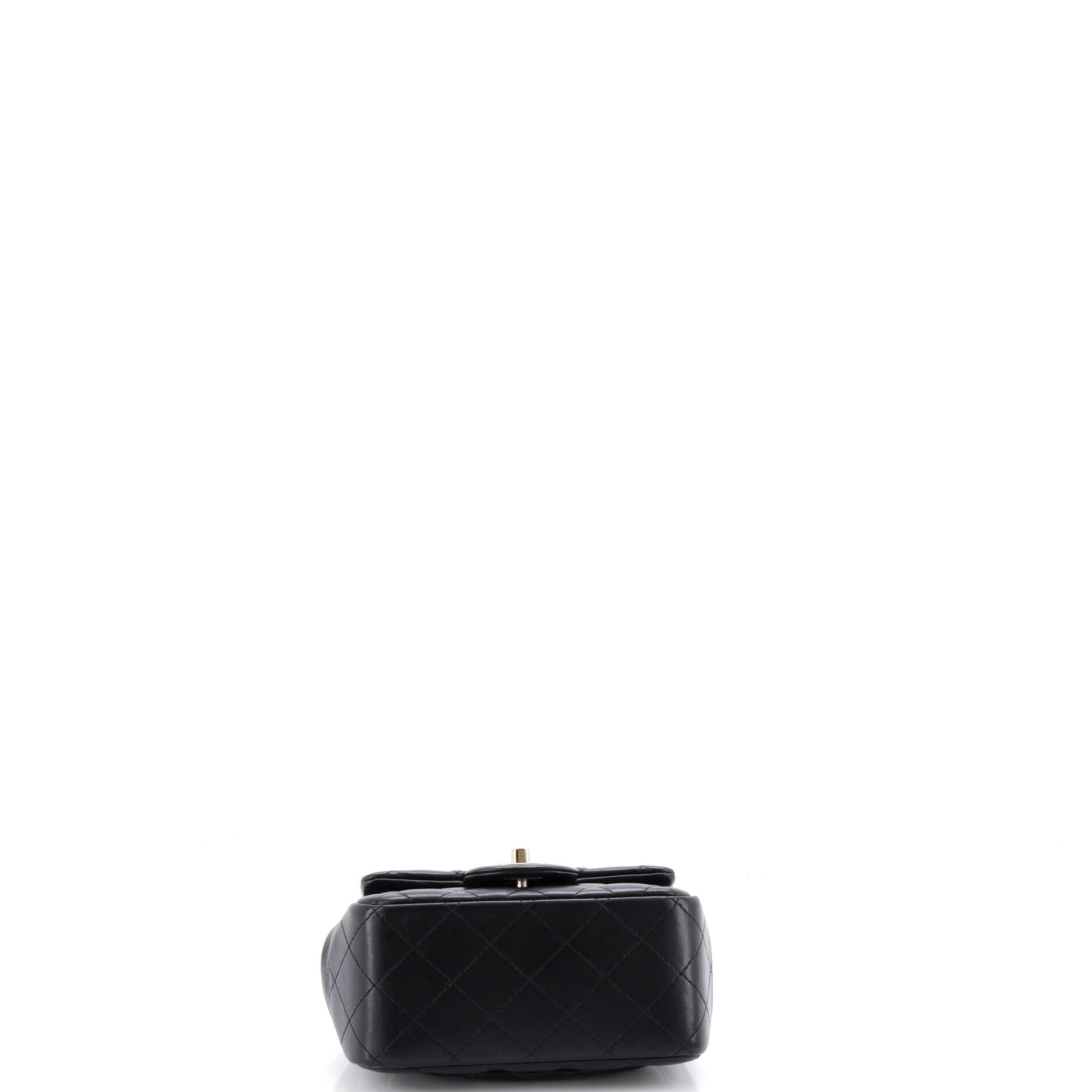 Square Classic Single Flap Bag Quilted Lambskin Mini