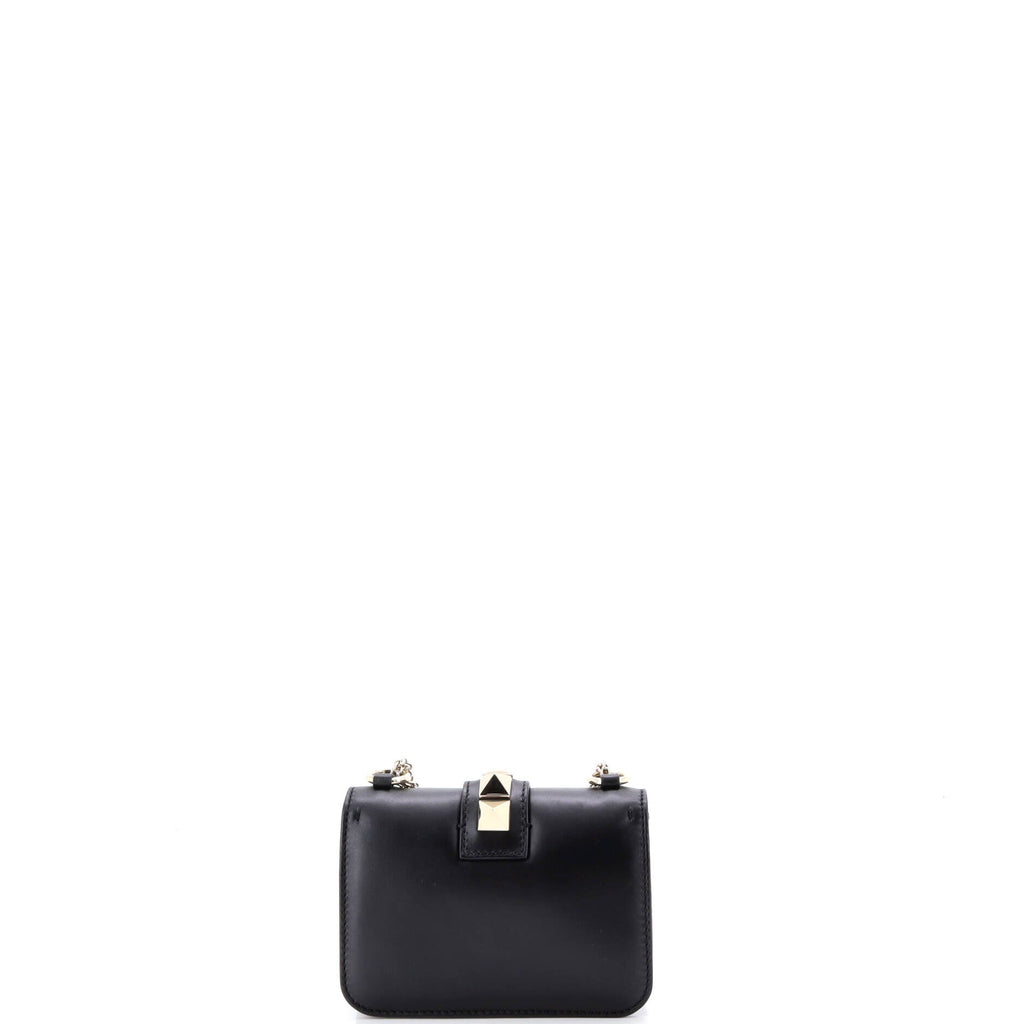 Glam Lock Shoulder Bag Leather Mini