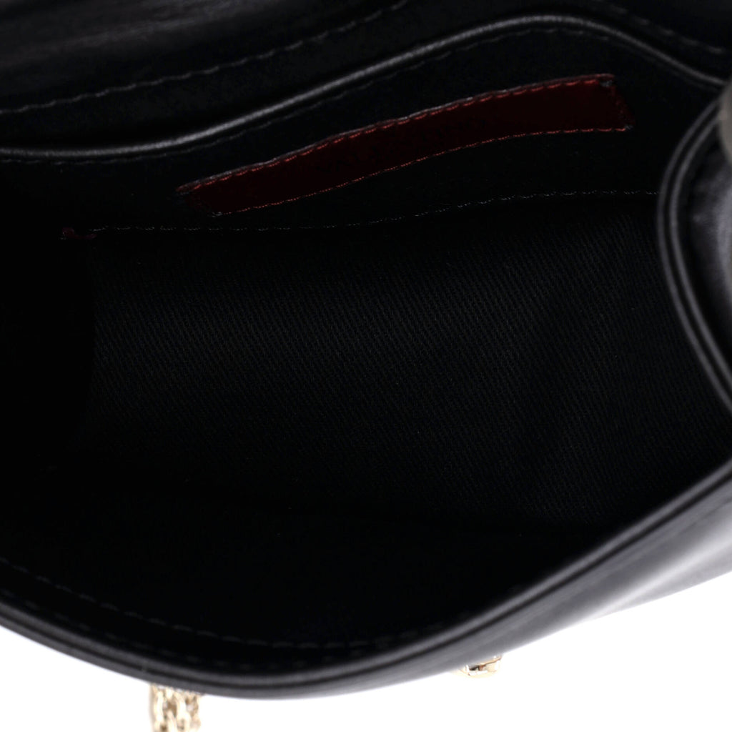 Glam Lock Shoulder Bag Leather Mini