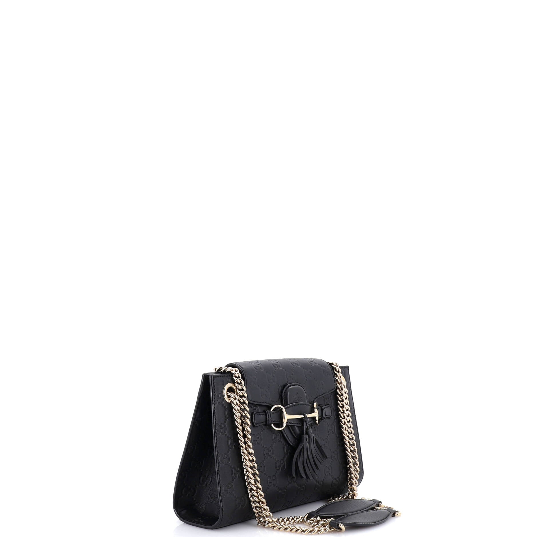 Emily Chain Flap Shoulder Bag Guccissima Leather Small
