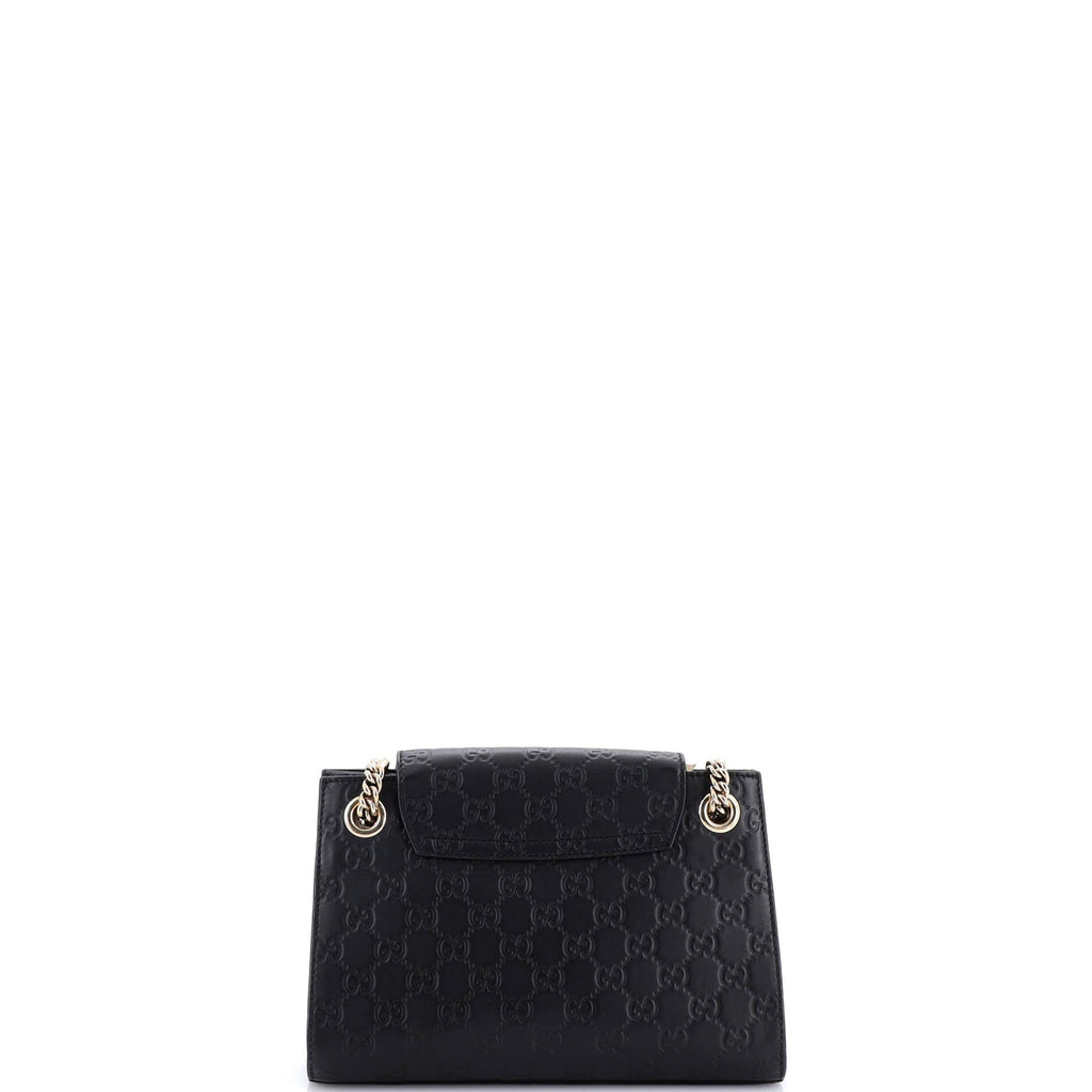 Emily Chain Flap Shoulder Bag Guccissima Leather Small
