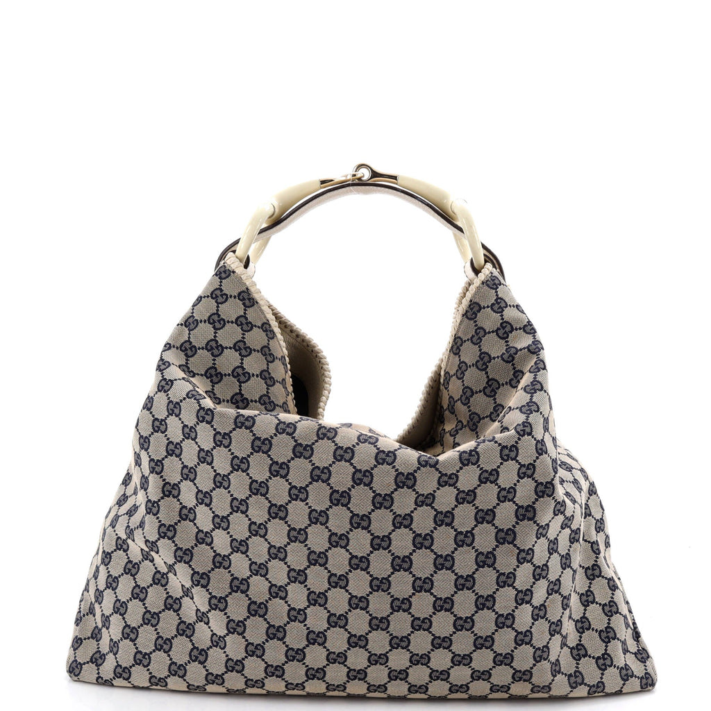 Horsebit Hobo GG Canvas Large