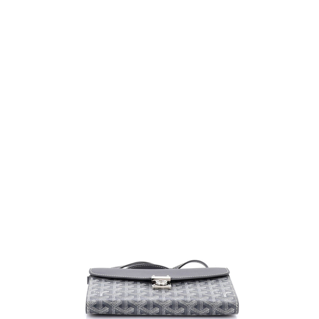 Chypre Wallet on Strap Coated Canvas with Leather
