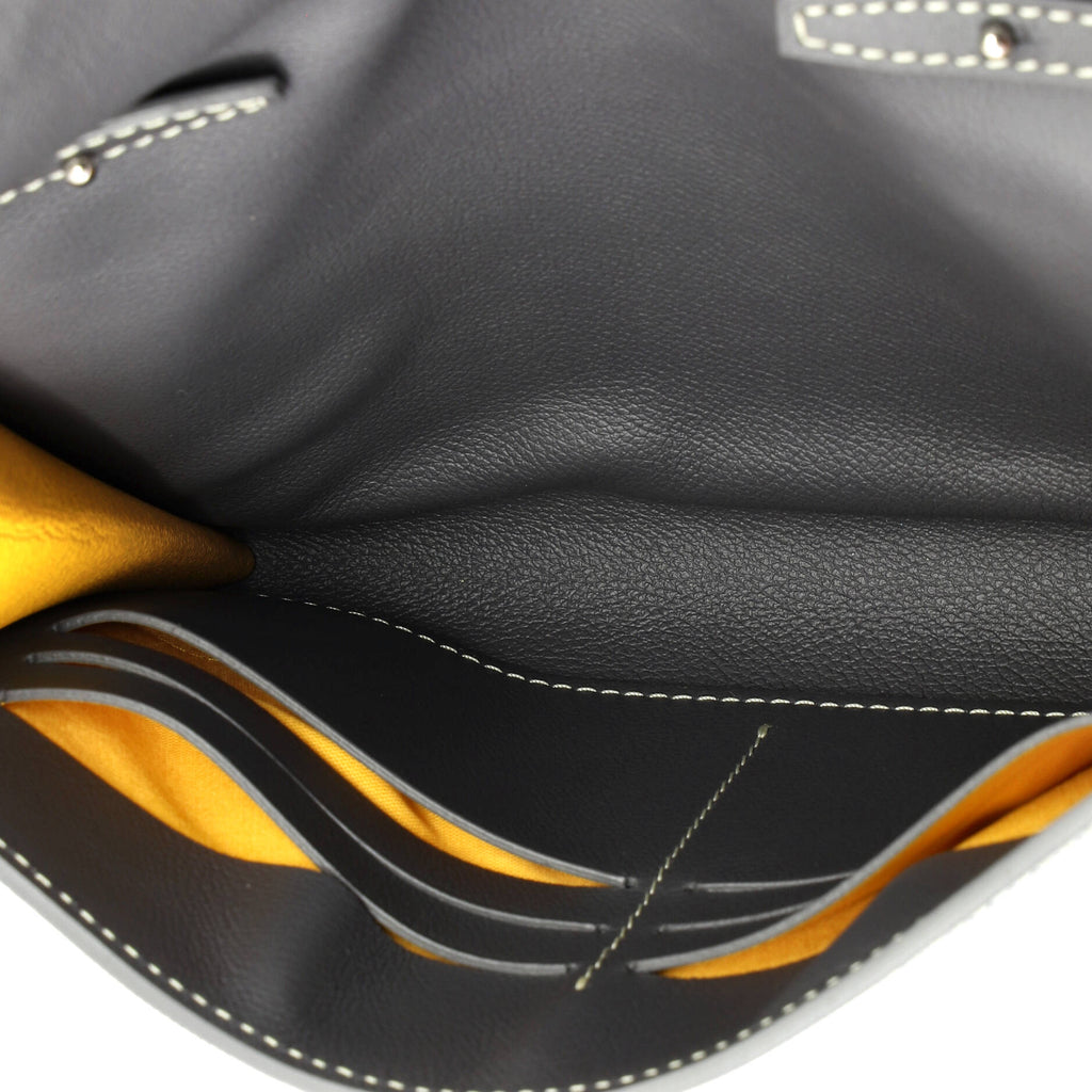 Chypre Wallet on Strap Coated Canvas with Leather