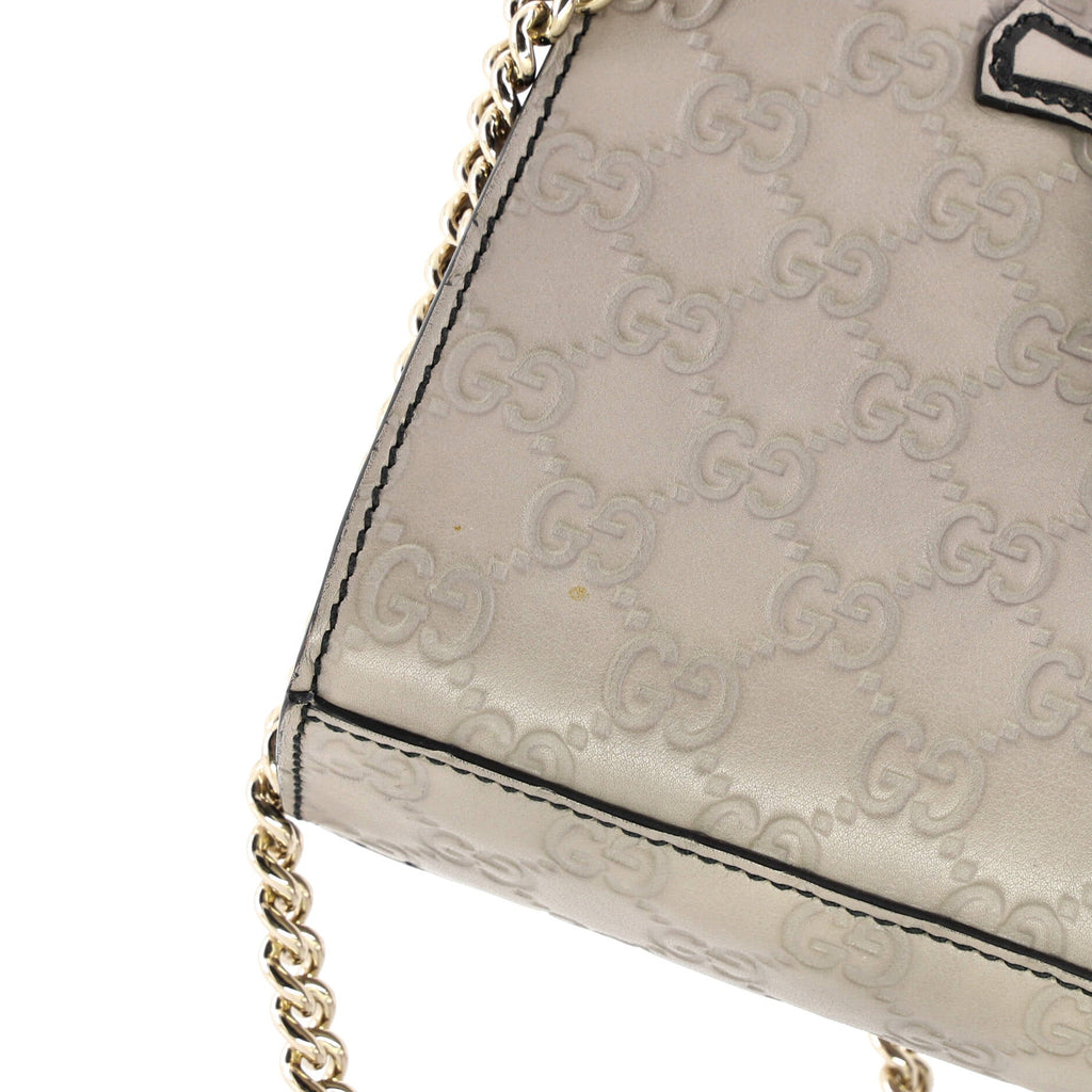 Emily Chain Flap Shoulder Bag Guccissima Leather Small