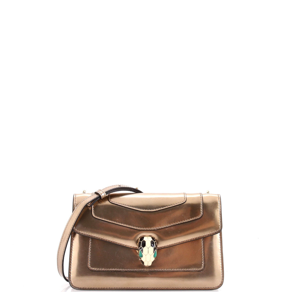 Serpenti Forever Shoulder Bag Metallic Leather Small