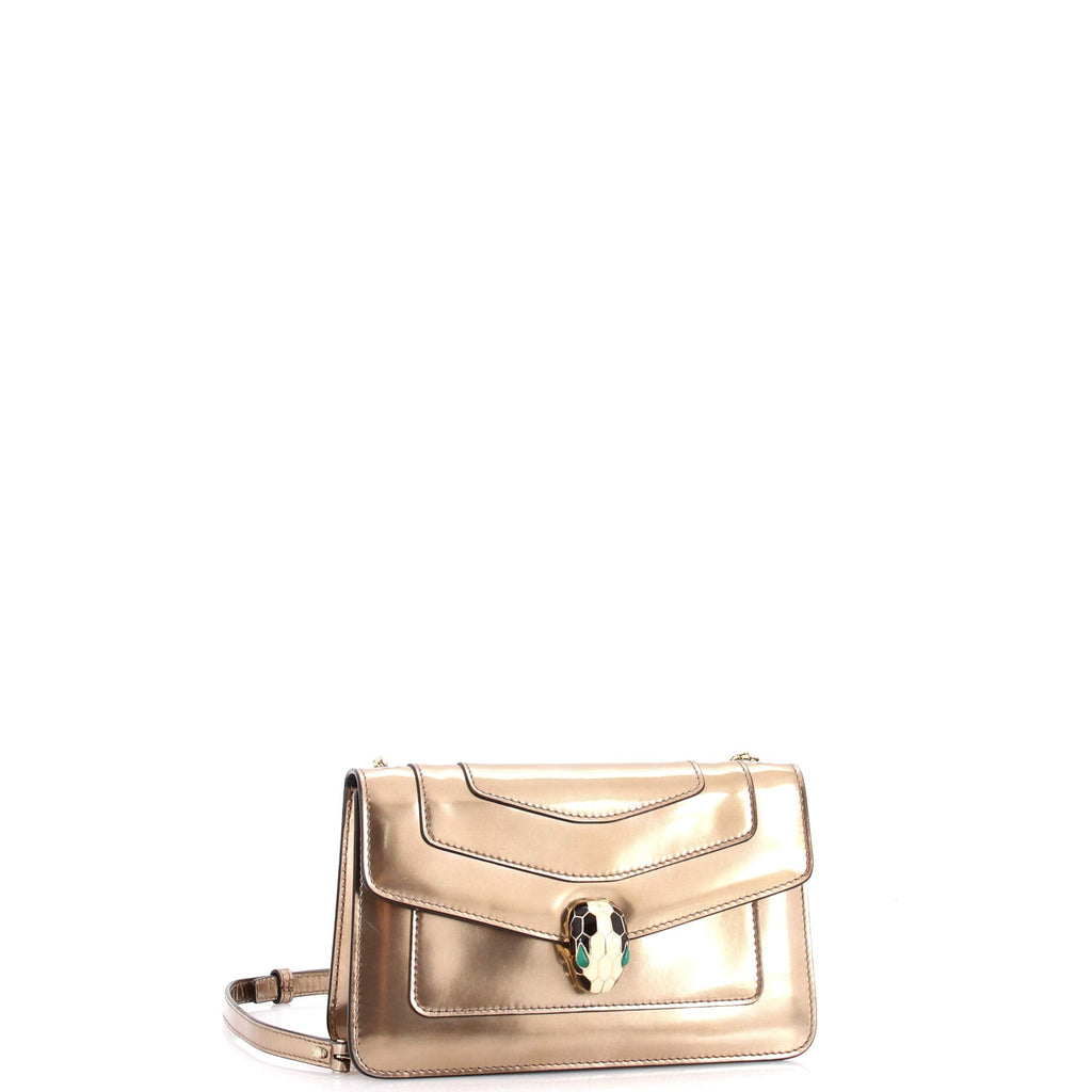Serpenti Forever Shoulder Bag Metallic Leather Small