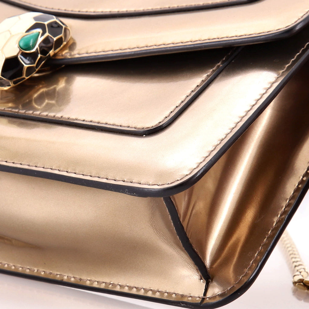 Serpenti Forever Shoulder Bag Metallic Leather Small
