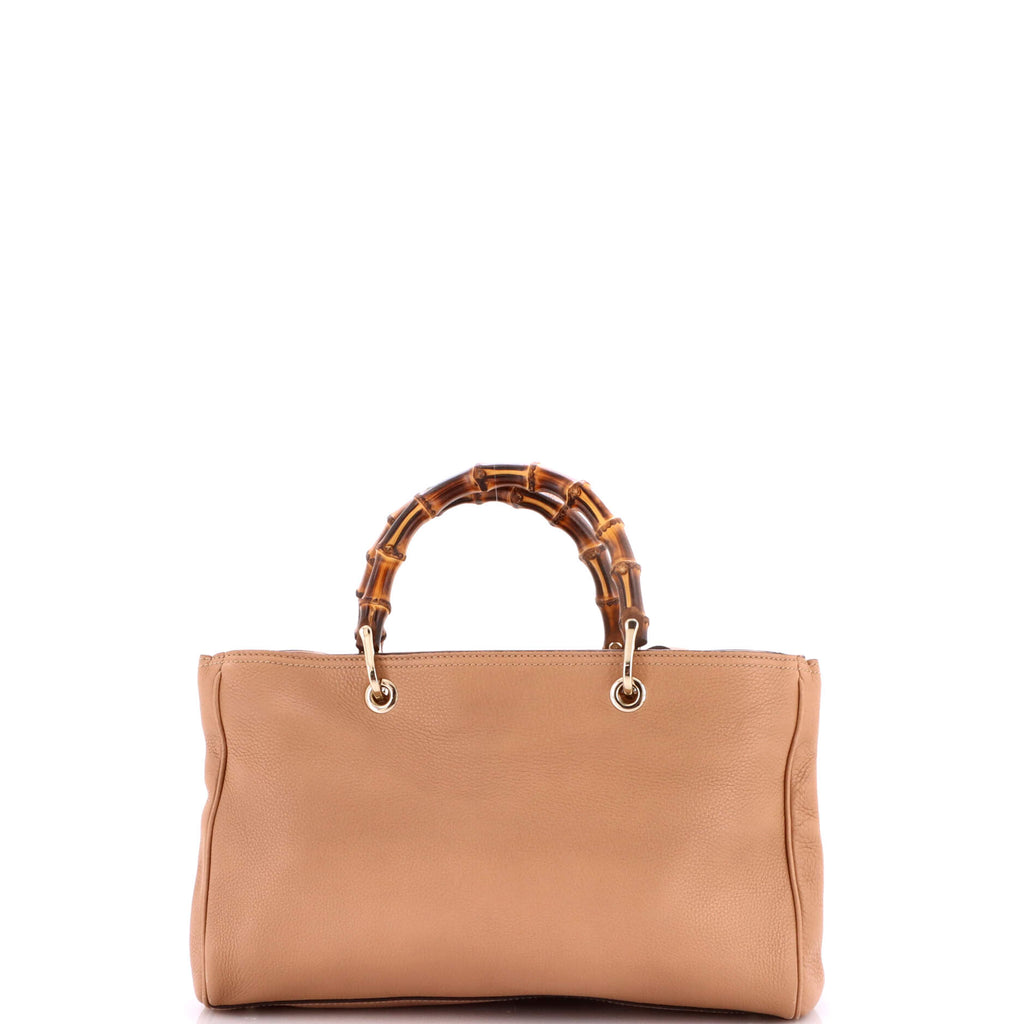 Bamboo Shopper Tote Leather Medium
