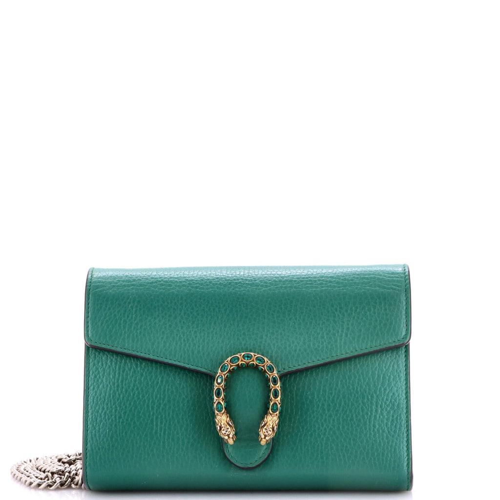 Dionysus Chain Wallet Leather with Embellished Detail Small